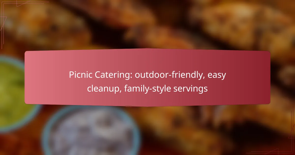 Picnic Catering: outdoor-friendly, easy cleanup, family-style servings